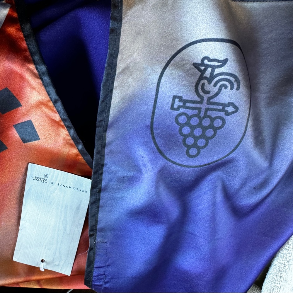 NEW ROMEO HUNTE Ciroc Vodka SILK Scarf 32x32 in Check out the reverse si…